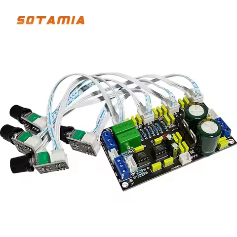 SOTAMIA OPA2604 OP AMP Tone Preamp Pre Amplifier Audio Board DIY Sound Speaker Power Home Theater Am