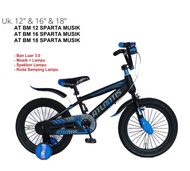 SEPEDA ANAK ATLANTIS 16 BMX BAN JUMBO MUSIK LAMPU SEPEDA LAKI LAKI 16 INCH SEPEDA RODA 4 SEPEDA BUAT USIA 4 SAMPAI 8 TAHUN