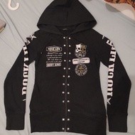 Cornflake y2k black emo grunge gothic rock life studded zipper jacket