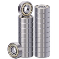 20 Pack 608 ZZ Ball Bearing, Bearing Steel & Double Iron Sealed Miniature Deep Groove 608 zz Bearing