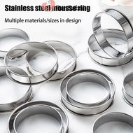 RunSabai 8/9/10CM English Muffin Rings Crumpet Rings Double Rolled Tart Ring Round Stainless Steel M