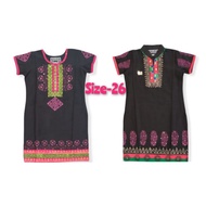 Indian Children Girl Traditional Wear Cotton Kurti Tops Short Sleeve