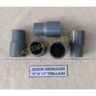PVC REDUCER SOCK 1" X 3/ 4" TRILLION