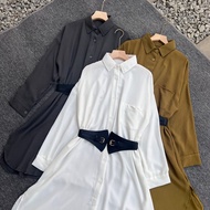 KEMEJA Reeka Shirt + Free Belt - Sizes SML XL XXL 2XL 5L - Jumbo Women's Shirt - Women's Office Shir