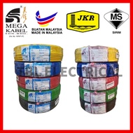 MEGA Kable/ Mega Cable 1.5MM , 2.5MM , 4MM PVC Insulated Cable (100 METER) (SIRIM) (100% Copper)