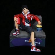 One Piece Street Wear Three Brothers Trendy Boys Group Ace Sabo Luffy Sofa GK Boxed Figure