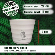 Pot MADO PUTIH 27 Pot Tanaman Pot Bunga Pot Plastik Ukuran 27