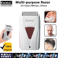 Kemei เครื่องโกนหนวดไฟฟ้า KM-3383สำหรับผู้ชายเครื่องโกนหนวดแบบฟอยล์ชาร์จไฟได้เครื่องโกนหนวดมีดโกนหนว