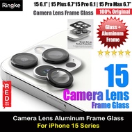 Ringke Camera Lens Aluminum Frame Glass for iPhone 15 Pro Max 6.7 iPhone 15 Pro 6.1 iPhone 15 Plus 6
