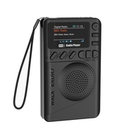 FM Digital Radio Mini Digital FM Radio with Headphone Jack Portable Radio Speaker Digital Pocket /+