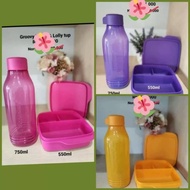 Tupperware paket tempat makan botol minum 2pcs ASLI