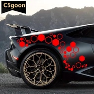 C5GOON 52Pcs/Set Car Body Honeycomb Auto Vinyl Decals Large Small Combination Hexagonal Stickers DIY