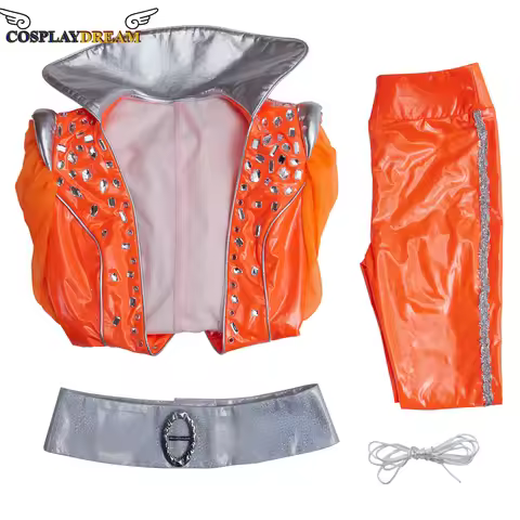 Musical Mamma Mia Here We Go Again Cosplay Costume Orange Suit Performance Stage Costum Halloween Pa