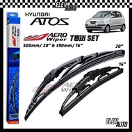 Hyundai Atos AERO Twin Set Wiper Blade VALUE Pack (16"/20")