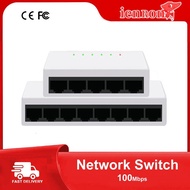 IENRON Mini Network Switch 5 8 Port 100 Mbps Fast Ethernet Switch With Vlan 5V Power Supply For IP Camera/Wifi Router