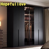 2/3/4/5/6/8 Doors Modular Wardrobe Black Bedroom 0.7/1/1.2/1.4/1.6/1.8/2/2.2/2.4/2.7/3m Modern Luxur