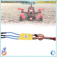 AMBER Speed Controller, 30A/40A Banana Head T Plug XT60 ESC Brushless Motor, Replacement RC Parts He