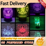 Liverpool Chelsea Manchester Arsenal 3D Night Light FA Football Club Bedside Table Lamp Bedroom Deco
