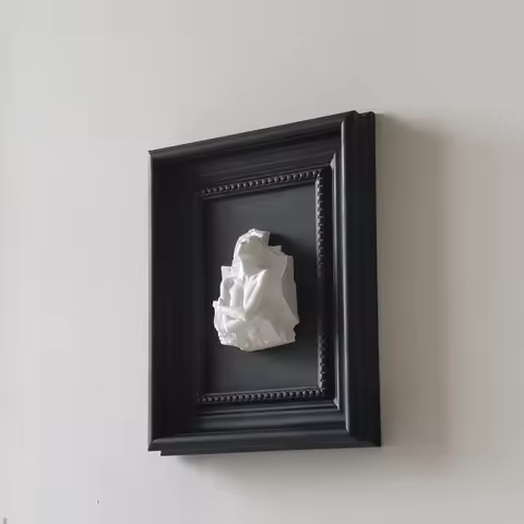 Three-dimensional Relief Human Sculpture Decorative Painting Abstract Body Picture Frame Background 