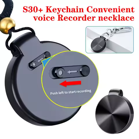 Mini Voice Recorder Keychain Smart Voice Activated Sound Recorder Pen Portable Noise Reduction Audio