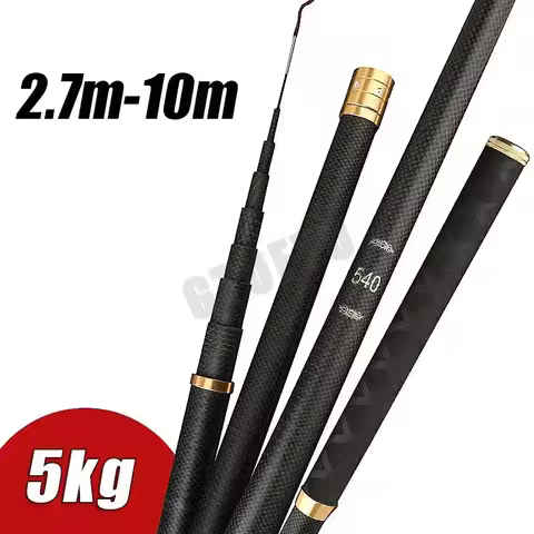 4.5m,5.4m,6.3m,7.2m,8m,9m,10m Telescopic Stream Rod,Carbon Fishing Rod,Super Light Rod,Hand Fishing