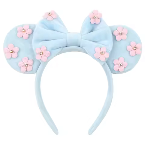 Plush 3.3"Velvet Ears Headbands For Girls Soft Bow Hairband Christmas Party Cosplay Kid DIY Hair Acc