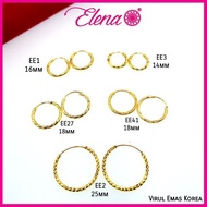 Aksesori Elena Emas Korea Earring - Subang Bulat (EE1) (EE2) (EE3) (EE27) (EE41)