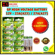 GP HIGH VOLTAGE BATTERY 12V/23A/27A/A23/A27(1PKT - 5 BATTERY)