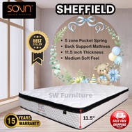 NEW SOVN Sheffield Luxury 5 zone Individual Pocket Spring Mattress