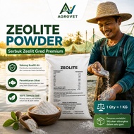Zeolite Powder Serbuk Zeolit 1KG | Untuk Kolam Ikan Akuakultur Tanah Pertanian | Improve Water Quali