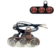 Waterproof Switch DC 12V 3-Button On-Off Switch/1 Button LED Push For Motorcycles