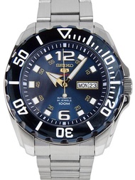 Seiko 5 Sports Automatic Made In Japan Blue Dial Stainless Steel Analog 100M SRPB37J1 SRPB37J SRPB37 Men's Watch