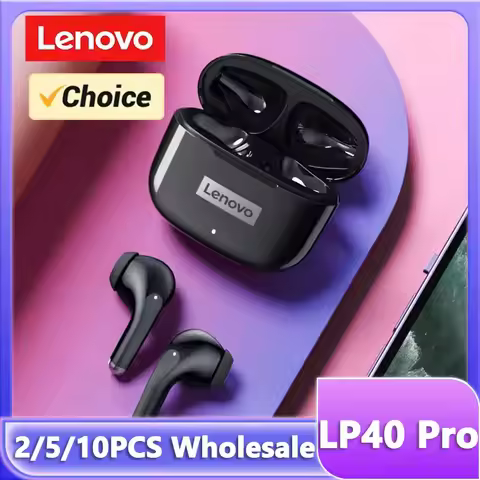 New Lenovo LP40 Pro TWS Bluetooth 5.1 Quick Connect Earphones Ergonomic Design Headphones Powerful T