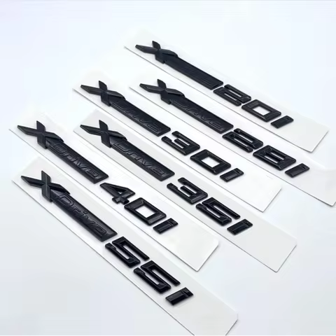3D ABS Glossy Black XDrive 20i 25i 28i 30i 35i 40i 48i 50i 55i Fender Emblem For BMW X1 X3 X4 X5 X6 