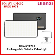 Ulanzi VL200 Rechargeable Bi-Color Video Light with Soft Diffuser 2500K-9000K Smartphone Vlog Light