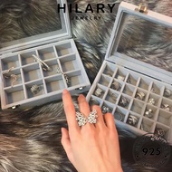 HILARY JEWELRY Korean Silver Personality Women 純銀戒指 Wings Perempuan Moissanite Adjustable Cincin Ring Accessories Original Sterling For Diamond 925 Perak R496