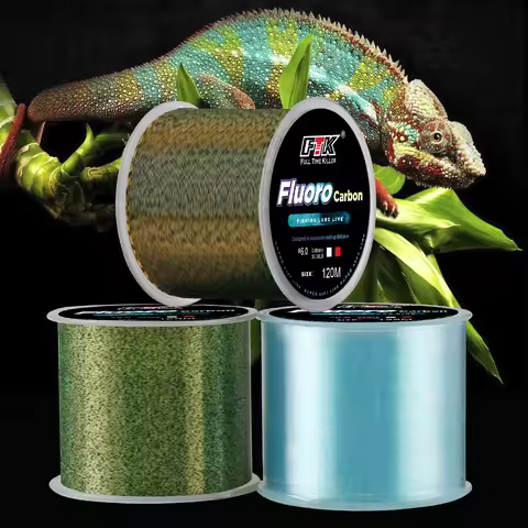 FTK 120m Invisible Fishing Line Speckle Fluorocarbon Coating Line 0.20mm-0.50mm 4.13LB-34.32LB Super