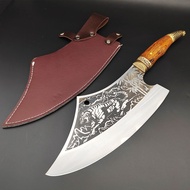 DAO BẾP - DAO THÁI CHẶT HOA VĂN HỔ MÃ A4 DT150 NT topcomshop v2