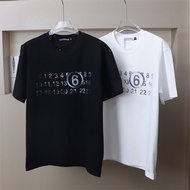 MM6 Hot New Style Printed Number Short-Sleeved T-Shirt Loose Cotton T Niche Design