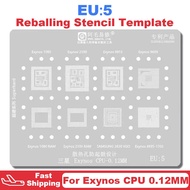 Amaoe CPU EU5 BGA Reballing ลายฉลุเหมาะสำหรับ Samsung Exynos RAM 1080 2100 9815 3830 XGO 9609 8895 1