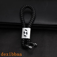 Hyundai car leather woven metal car logo keychain car Accessories Elantra Grand Starex Santa Fe Sona