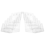 2pcs A5 Acrylic Brochure isplay Stand Rack Flyer Holder Magazine Organizer Plastic Literature Rack