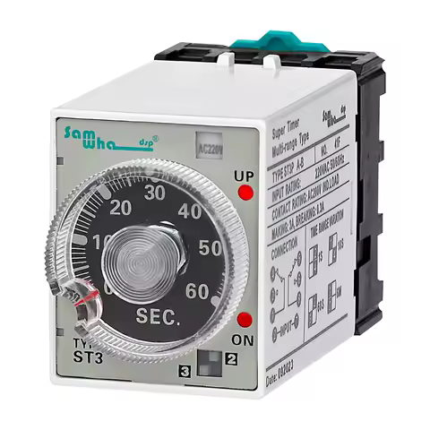 Samwha-Dsp ST3P On Delay Multifunctional Time Relay With Socket AC Power Supply