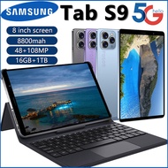 รุ่นใหม่ Samsang tablet Tab S9 แท็บเล็ตพีซี 8 นิ้ว Android 12.0 2ซิมการ์ด WIFI แท็บเล็ต Full HD คุณภาพเสียงดีราคาต่ำ RAM16GB+ROM512GB แท็บเล็ต Tab S9 Ultra 5G แท็บเล็ตราคาถูก