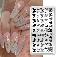 BORN PRETTY Butterfly And Flower Dragon Snakeskin Nail Art Board Template Nail Design