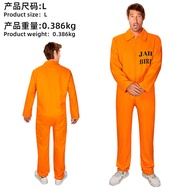 Halloween costumes for adults men and women. Prisoner role-playing costume orange prisoner outfit pr