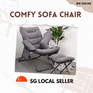 {SG Stock🇸🇬} Easy Foldable Soft Cushion Sofa Chair With Leg Rest