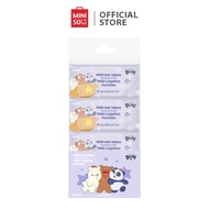 Miniso Wet Wipes (We Bare Bears 4.0/Aloe/China Panda/Lotso Strawberry Scented /Forest Animals/Aloe Flushable/Super Mini Cool Pocket Pack/Baby Holiday Baby Thick Soft/ Monster Paradise Mini Softening) (8*8 Pack) We Bare Bears Odorless Mild(8*10pack)