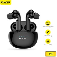 Awei T15  Bluetooth5.0 Wireless Earbuds Touch Control Half In Ear Design Quality Sound With Microphone