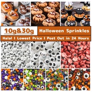 [Petite Houz] HALAL Edible Halloween Theme Sprinkles Cake Sugar Ball Eyes Decoration Sprinkle Manik 